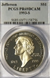 1993-S $1 Jefferson PR69DCAM