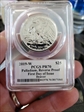 2019-W $25 Palladium, Reverse Proof First Day of Issue Denver Mercanti Flag PR70