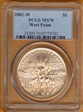 2002-W $1 West Point MS70