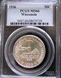 1936 50C Wisconsin MS66
