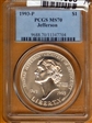 1993-P $1 Jefferson MS70