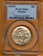 1934-D 50C Oregon MS66