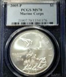 2005-P $1 Marine Corps MS70