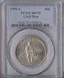 1995-S 50C Civil War MS70