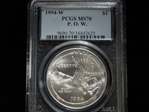 1994-W $1 P. O. W. MS70