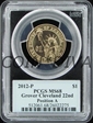 2012-P $1 Grover Cleveland 22nd Position A MS68