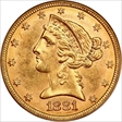 1881 $5 MS63