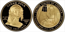 2009-W $10 Sarah Polk First Strike PR70DCAM