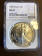 1988 $1 Silver Eagle MS69