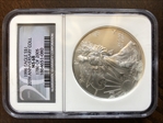 1996 $1 Silver Eagle MS68