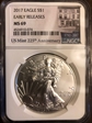 2017 $1 Silver Eagle First Strike MS69