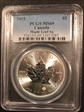 2015 $5 Maple Leaf/Ag MS69