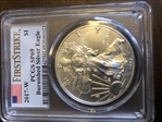 2017-W $1 Burnished Silver Eagle First Strike SP69