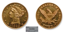 1849-D $5 MS62