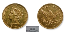 1845-D $2.50 MS62