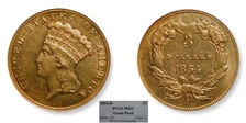 1854-D $3 MS61