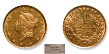 1854-D G$1 MS61