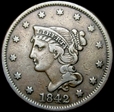1842 1C Large Date VF35 