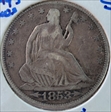 1853 50C Arrows and Rays VF20