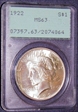 1922 $1 MS63