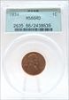 1934 1C MS66RD
