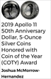2019-P $1 Apollo 11 50th Anniversary 5 oz Silver Astronauts Memorial Foundation PR70DCAM
