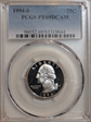 1994-S 25C PR69DCAM