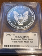 2013-W $1 Enhanced Silver Eagle West Point Mint Set Moy Signature SP70