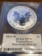 2013-W $1 Reverse Proof West Point Mint Set Moy Signature PR70