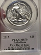 2017 $25 Palladium  First Day of Issue Cleveland Freedom MS70