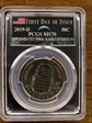 2019-D 50C Apollo 11 50th Anniversary First Day of Issue Earth Rising AMF MS70
