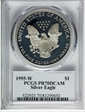 1995-W $1 Silver Eagle Moy UHR Signature PR70DCAM