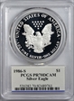 1986-S $1 Silver Eagle Moy Signature PR70DCAM