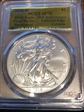 2016-W $1 Burnished Silver Eagle 30th Anniversary Lettered Edge FS 1 of2016Goldfoil SP70