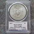 2017 $1 Silver Eagle First Strike Moy 1 of 1443 MS70