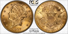 1907-S $20 MS64