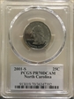 2001-S 25C North Carolina PR70DCAM