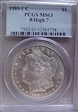 1880-CC $1 8/High 7 MS63