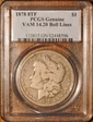 1878 8TF $1 VAM 14.20 Boll Lines GN1