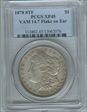 1878 8TF $1 VAM 14.7 Flake on Ear XF45