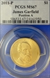 2011-P $1 James Garfield Position A MS67
