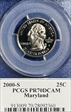 2000-S 25C Maryland PR70DCAM