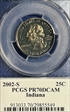 2002-S 25C Indiana PR70DCAM