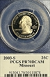 2003-S 25C Missouri PR70DCAM
