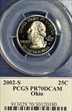 2002-S 25C Ohio PR70DCAM