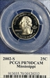 2002-S 25C Mississippi PR70DCAM