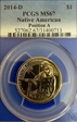 2014-D $1 Native American Position A MS67