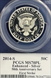2014-S 50C Enhanced - Silver First Strike Moy Signature MS70PL