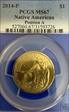 2014-P $1 Native American, Position A MS67