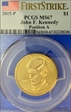 2015-P $1 John F. Kennedy Position A First Strike MS67